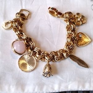 ANN TAYLOR CANCER AWARENESS GOLDTONE BRACELET